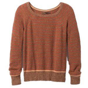 Prana Gadie Striped Knit Sweater in Sundried - Size XS